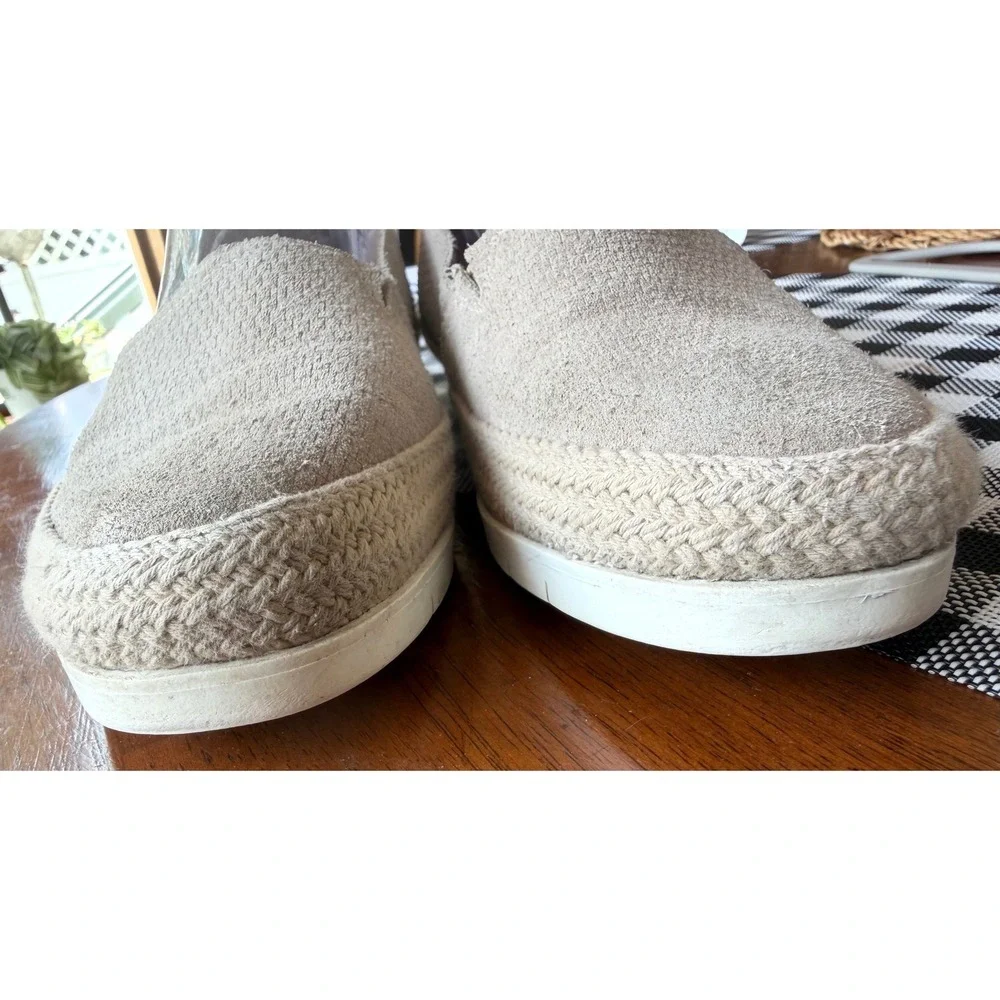 Donald‎ Pliner Womens Tan Suede Basketweave Espadrille Slip On Sneakers Size 9.5